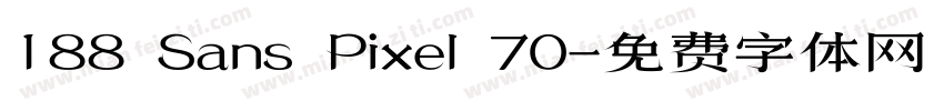 188 Sans Pixel 70字体转换